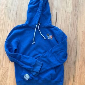 GOAT Blue Hoodie with Embroidered Logo